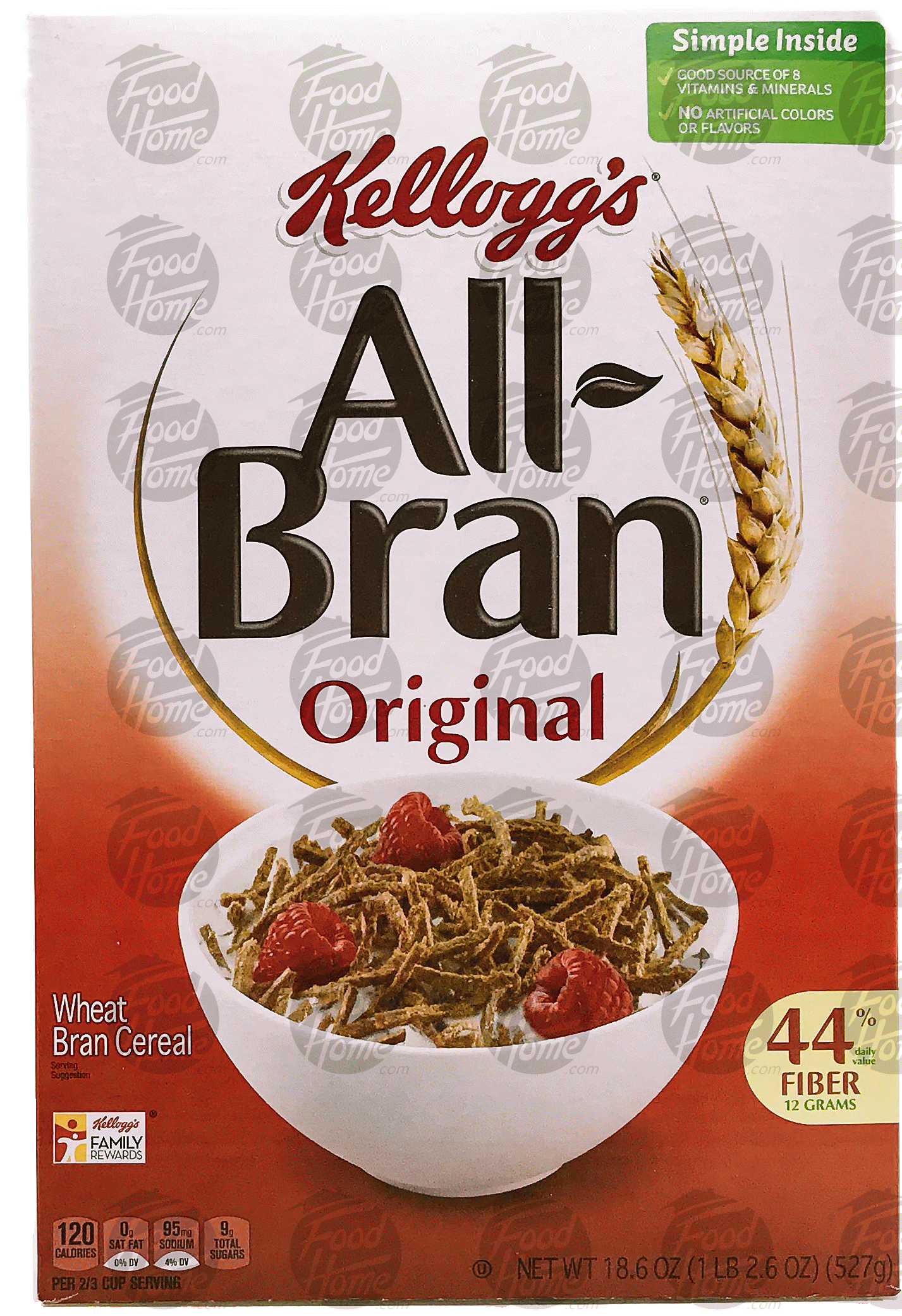 Kellogg All-Bran original wheat bran cereal, box Full-Size Picture